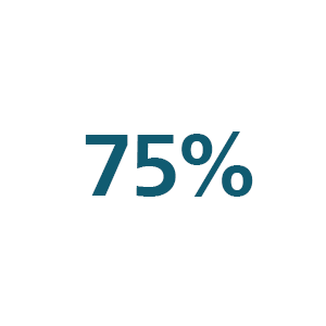 Icono del 75 por ciento
