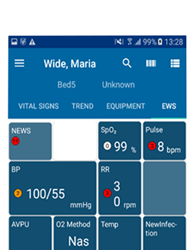 Intellivue guardian interfaz de la aplicación