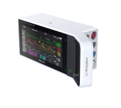 MX750 patient monitor, front, angled right