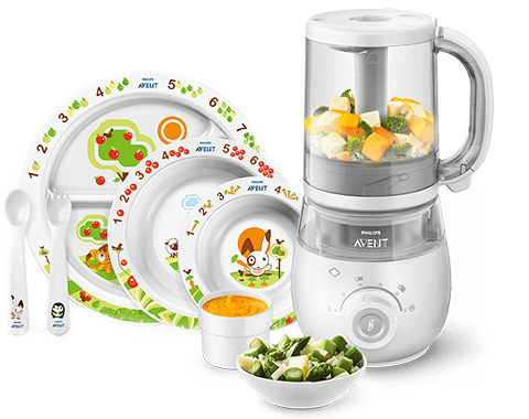 Productos de alimentación para niños pequeños: robots de cocina y vajillas para bebés Philips Avent