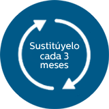 Icono de sustitución de cabezales de cepillado cada 3 meses