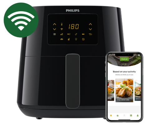 Philips Essential Airfryer XL 2.65lb/6.2L Capacidad Freidora digital con  tecnología Rapid Air, diseño de estrella de mar, cesta fácil de limpiar