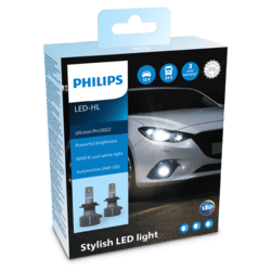 BOMBILLA LED H4 PHILIPS ULTINON PRO6000 2 UDS 18W 12V (Réf : 155140) -  Repuestos Illescas - Tienda de piezas y recambios de coche