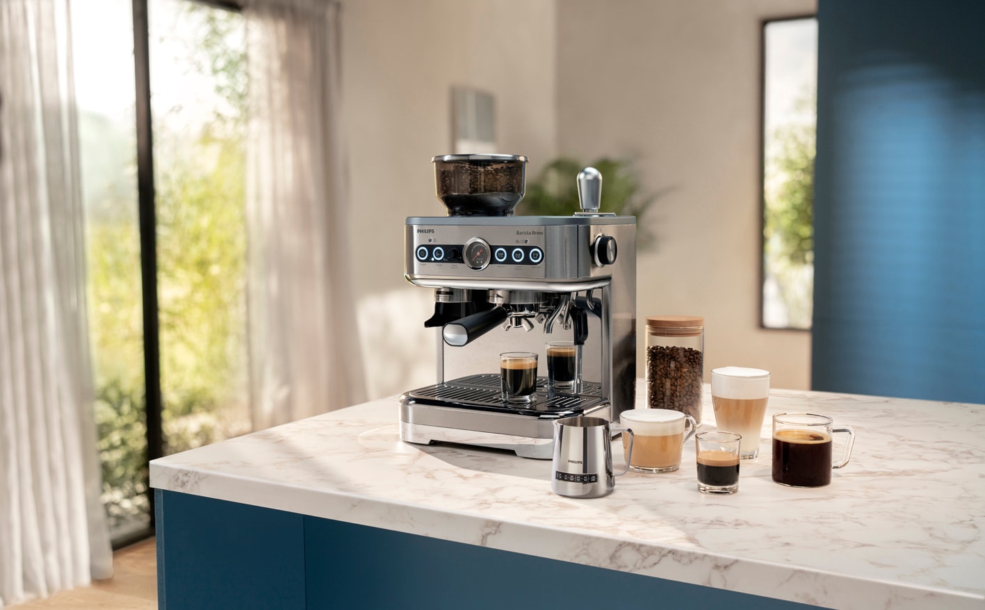 Barista Brew de Philips con una variedad de cafés