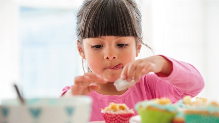 Kid eating